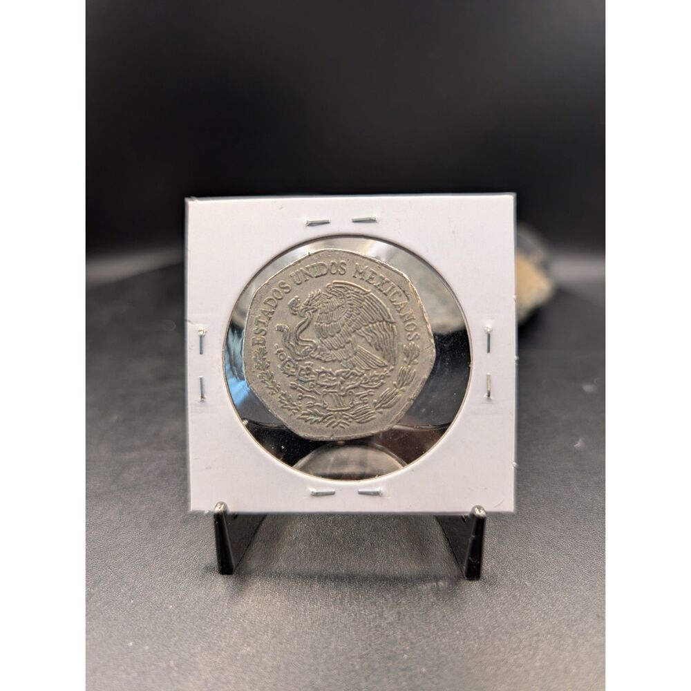 Vintage 1976 Mexico 10 Pesos Coin Miguel Hidalgo Heptagonal 7 Sided Mexican Note